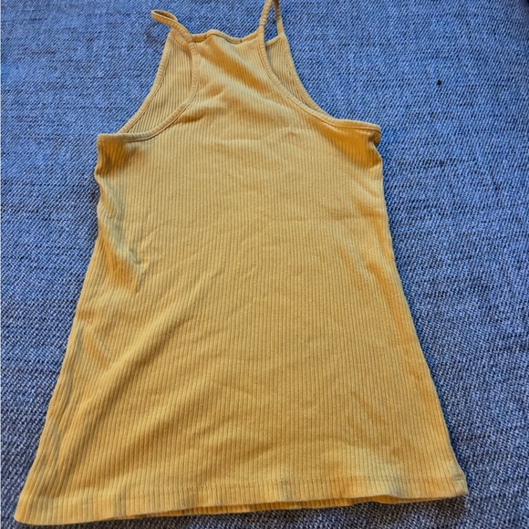 Yellow Ribbed Tank Top - Picture 2 of 2